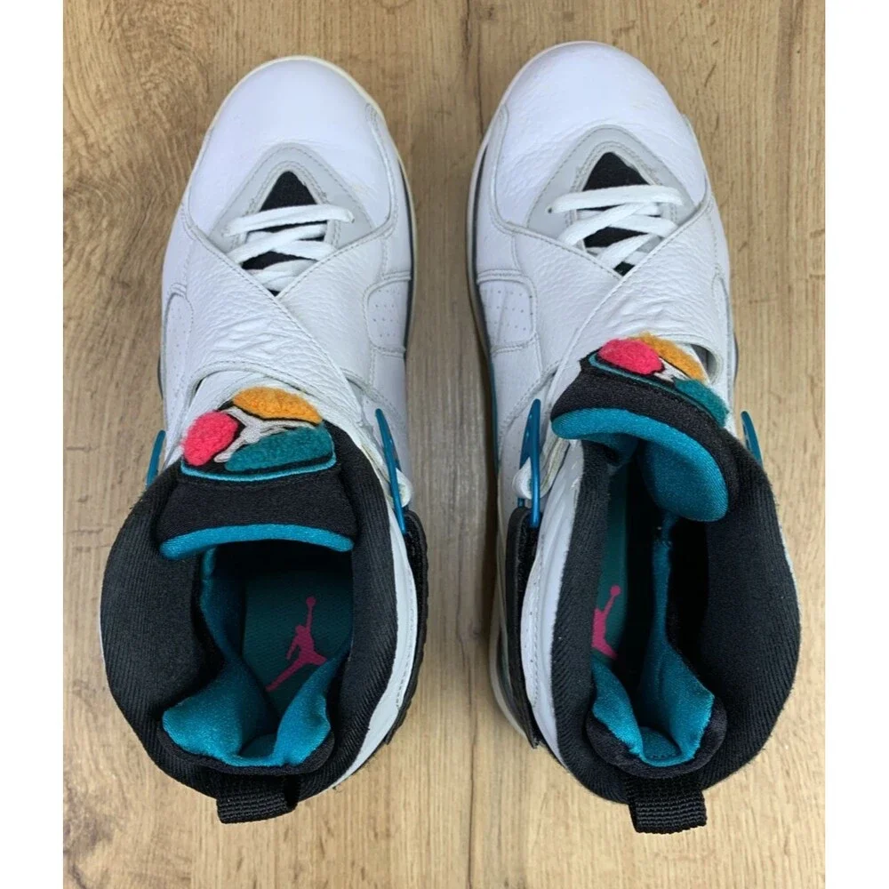 Jordan 8 Retro South Beach 2018 Sneaker Shoes 305381-113 White Turbo Green 8.5